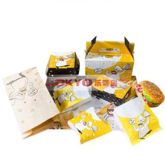 Fast food fries packaging sets